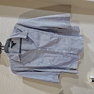 Style and Co blk striped blouse 20W